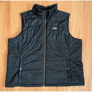 LL Bean Mountain Classic Puffer Vest Black 3X Plus Insulated Full Zip Womens